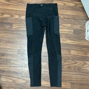 Black moto leggings